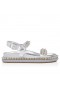 Christian Louboutin Pyrabizz Sandal Sandals Laminated Nappa Leather Silver