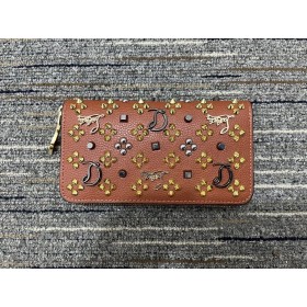 Christian Louboutin Loubinthesky Panettone Porte-Monnaie En Cuir De Veau Marron