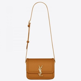 Saint Laurent Solferino Petit Sac En Veau Brun De Saint Laurent Sacs