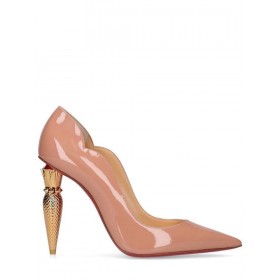 Christian Louboutin Lipchick Pompe de 100 mm de Brevet de Veau Nude