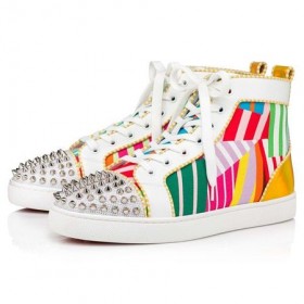 Christian Louboutin Lou Spikes Version Multi De Coton