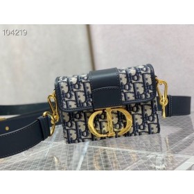 Dior 30 Montaigne East West Sac Bleu Dior Oblique Jacquard 17,5 Cm