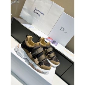Dior D-ERRER Baskets Brown Tissu Technique Oblique d'Impression