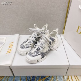 Dior D-connecter Baskets Tissu Technique Blanc Bleu Marine