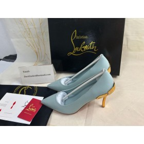 Christian Louboutin Ginko Pump 85mm Pompes en Cuir Nappa Iceberg Christian Louboutin Chaussures