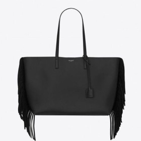 Saint Laurent Noir Bordées De Shopping Tote Sac Saint Laurent Sacs