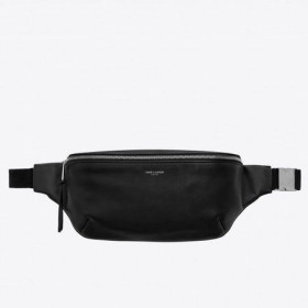 Saint Laurent De Ceinture Classique Sac Souple En Cuir Noir Saint Laurent Sacs