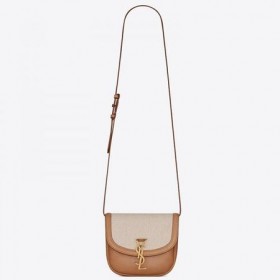 Saint Laurent Kaia Petit Sac De Toile En Cuir Saint Laurent Sacs