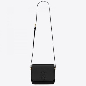 Saint Laurent LE 61 Petit Sac de Selle en Cuir Noir