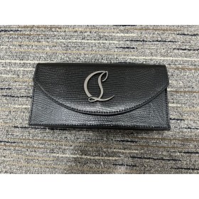 Christian Louboutin Loubi54 Embrayage En Cuir Noir Christian Louboutin Sacs