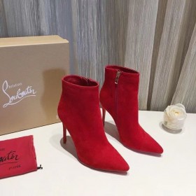 Christian Louboutin So Kate Booty 100mm bottines en Daim Rouge CL Chaussures