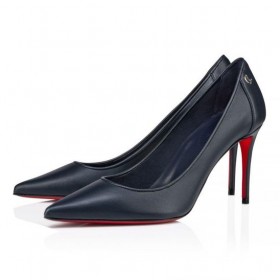 Christian Louboutin Sportif Kate 85 Mm Pompes En Cuir Nappa Marine