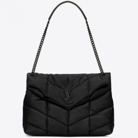 Saint Laurent Si Noir Loulou Pompe Medium Sac Saint Laurent Sacs
