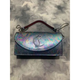 Christian Louboutin Loubi54 CL pochette en Cuir Sac à Bandoulière Métallique Christian Louboutin Sacs