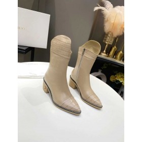 Jimmy Choo Démarrage de la Cheville 50mm JC Emblème Crocodile Beige