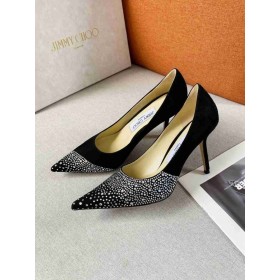 Jimmy Choo Amour 85 Pompes En Daim Noir
