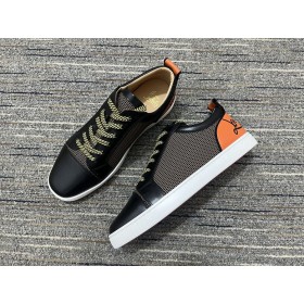 Christian Louboutin Amusant Louis Junior les Sneakers en Cuir et Tissu Multi