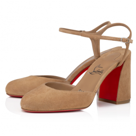 Christian Louboutin Jane Pompe 55mm Veau Velours Marron Chaussures Christian Louboutin