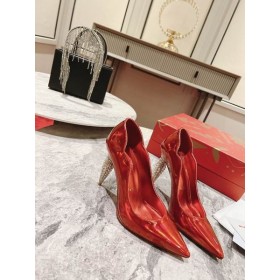 Christian Louboutin Lipstrass Crystal-Embellished Pompes 100MM Patent Rouge Chaussures Christian Louboutin