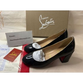 Christian Louboutin Miss Sab 55 Mm Pompes De Brevets De Veau Noir Christian Louboutin Chaussures De