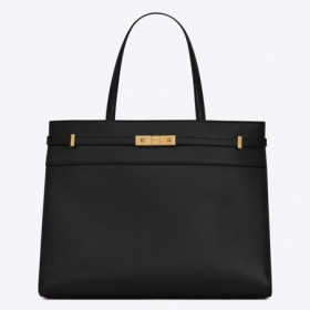 Saint Laurent Noir Manhattan Medium Sac Shopping Saint Laurent Sacs