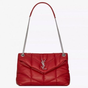 Saint Laurent, Loulou Inhalateur Petit Sac Rouge En Cuir D'Agneau Saint Laurent Sacs