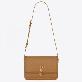 Saint Laurent Solferino Medium Sac Marron Cuir De Veau Box