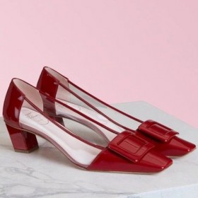 Roger Vivier Belle Vivier Pompes verni Rouge PVC