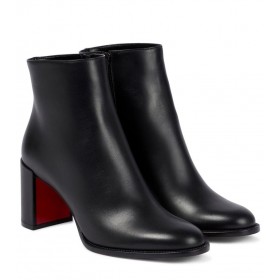 Christian Louboutin Adoxa 70mm bottines en Cuir Noir Christian Louboutin Chaussures de
