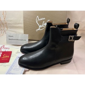 Christian Louboutin Botte Validobi De Veau Noir