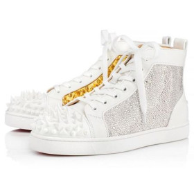 Christian Louboutin High-top Pas de Limite à Plat Latte/or Veau Sneaker
