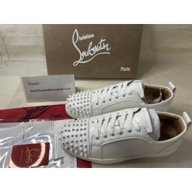 Christian Louboutin Low-top-Blanc/blanc de Veau Sneaker