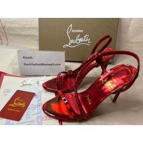 Christian Louboutin Sandale Rosalie 100 mm Loubi/lin Psy Loubi Brevet de Veau