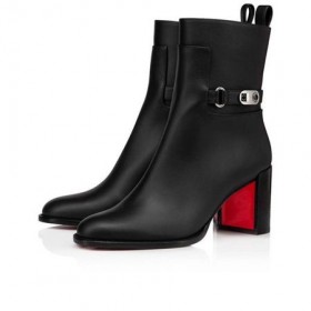 Christian Louboutin Spikita Butin de Verrouillage 70 mm Noir/noir Lucido Veau