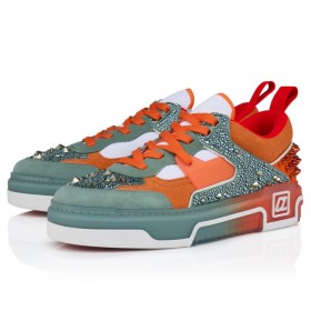 Christian Louboutin Astroloubi Strass Eternity Sneakers Suede And ComèTe Leather Manuka