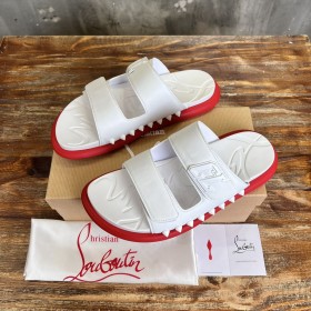 Christian Louboutin Men Strap Sandals Rubber White