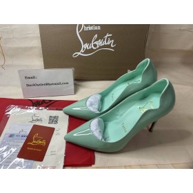 Christian Louboutin Pompes de Poussin Chaud 100 mm Bermudes/lin Bermuda en cuir verni
