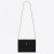 Saint Laurent Victoire De La Chaîne Sac Noir Cuir Plissé