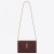 Saint Laurent WOC Monogramme de la Chaîne porte-monnaie Cuir Bordeaux