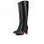 Christian Louboutin Loo Botta 85 Mm Bottes En Cuir De Veau Noir Christian Louboutin Bottes