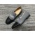 Christian Louboutin Marine Mocassins Spooky Tissu et Cuir de Veau Noir Gris