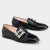 Roger Vivier Mini Broche Boucle De Mocassins En Cuir Verni Noir
