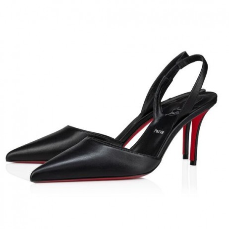 Christian Louboutin Apostropha Sling 80mm Sling Back Pumps Nappaleder Schwarz