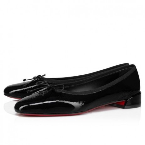 Christian Louboutin Sweetie Jane-Ballerinas Vog Patent Leder Schwarz