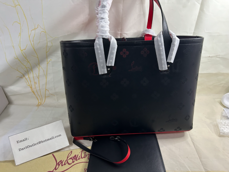 Christian Louboutin Ost-West-Cabata Tote Loubinthesky Kalbsleder Schwarz