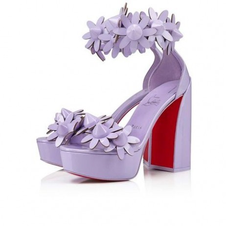 Christian Louboutin Platform Lila Rauch/lin Lila Rauch Patent Leder