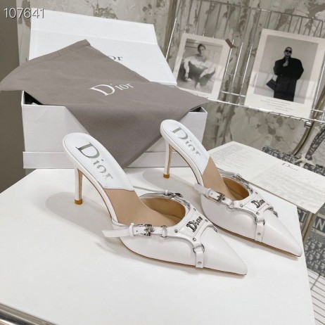 Dior Logo Bondage Pumpen 85mm Weiß