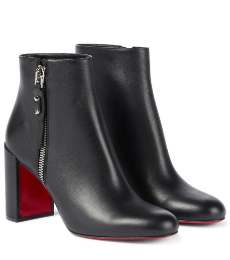 Christian Louboutin Ziptotal 85mm Leder Knöchel Stiefel Christian Louboutin Schuhe