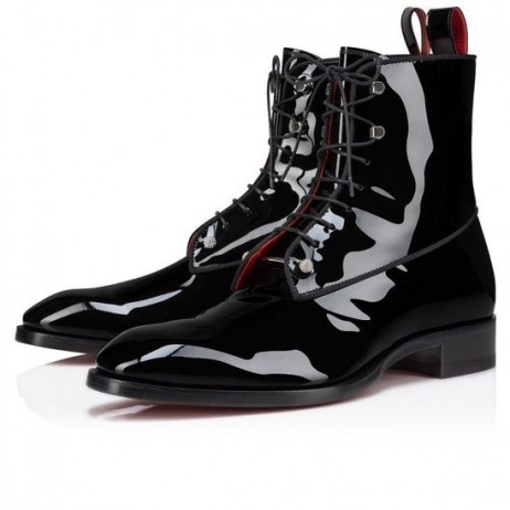 Christian Louboutin Chambeliboot Nacht Strass Stiefel Patent Calf Leather Black Von Christian Louboutin Schuhe