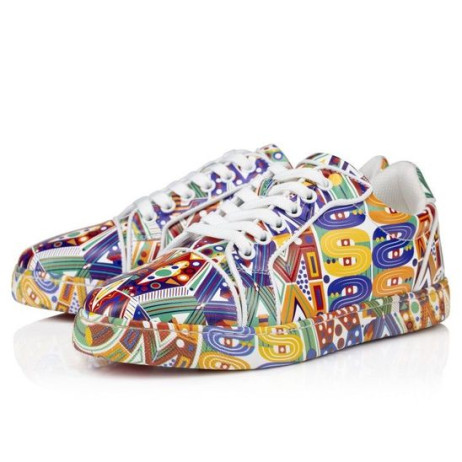 Christian Louboutin Spaß Vieira Sneakers Wamims Gedruckt Kalb Leder Frauen CL-Schuhe
